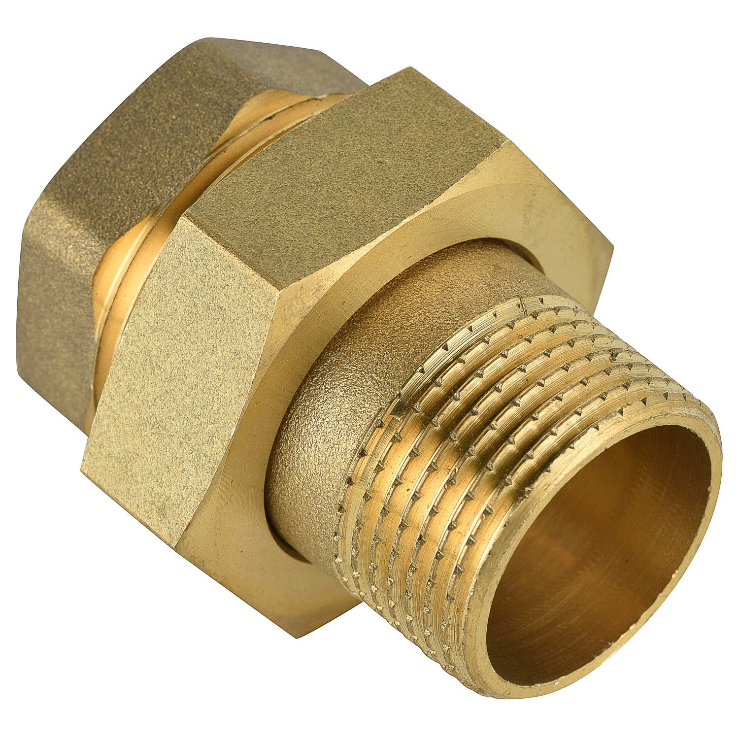 Brass Compression Screw Pipe Plumbing Fitting Extension Fitting M/M Thread