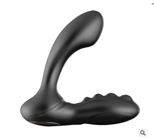 Material ABS + Gel de silicona vibrador prostático Electroshock para el hombre negro