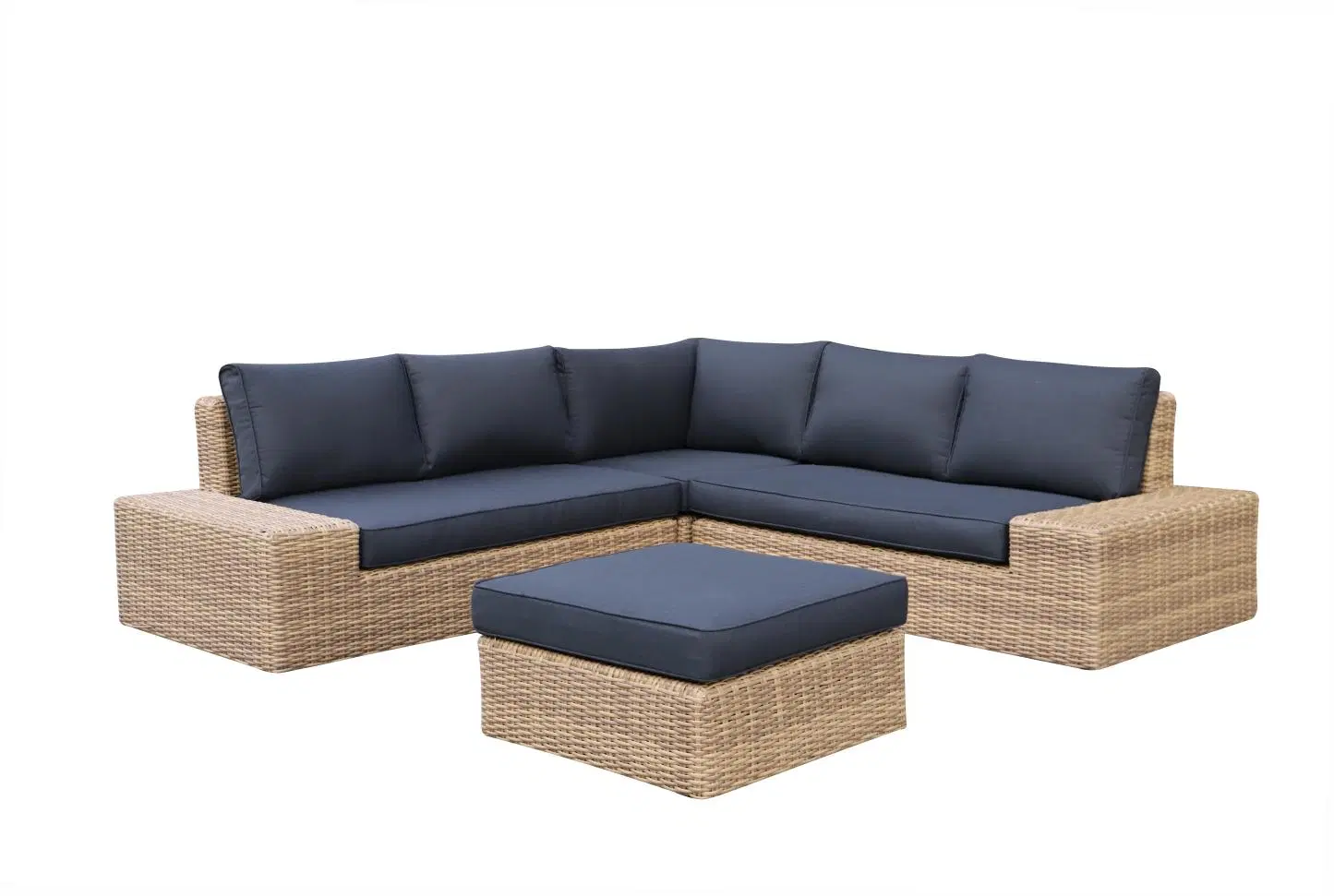 4PCS Luxury Outdoor Rattan Furniture Corner Sofa Set