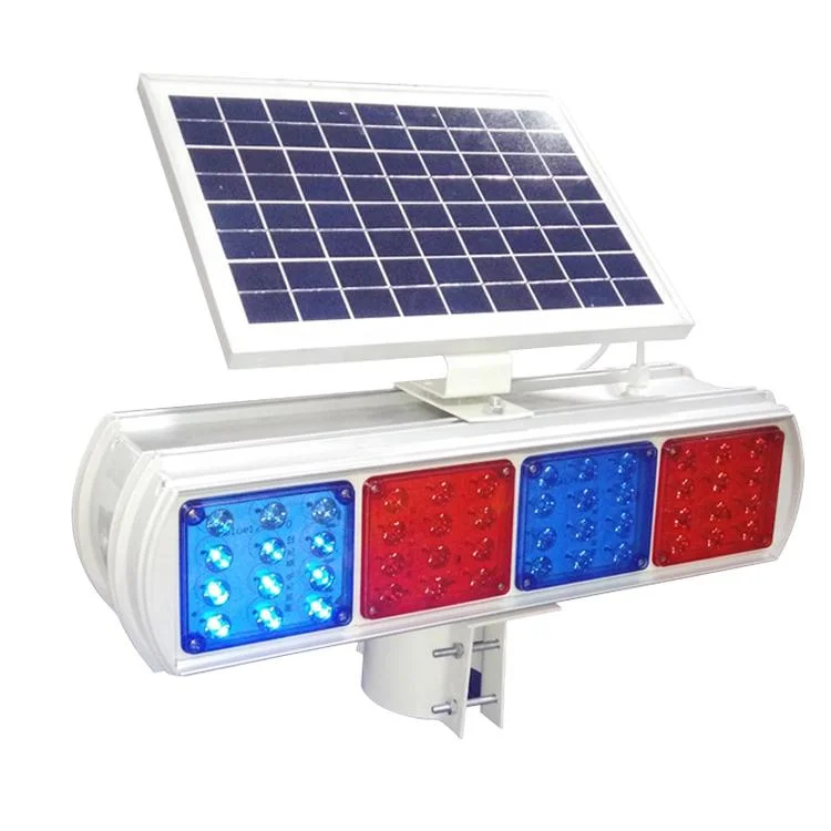 Aleación de aluminio de alta calidad LED parpadeando las señales de alarma de seguridad vial de tráfico de la luz de advertencia de barricada de la carretera Solar solar iluminación LED Lámpara de luz estroboscópica de tráfico