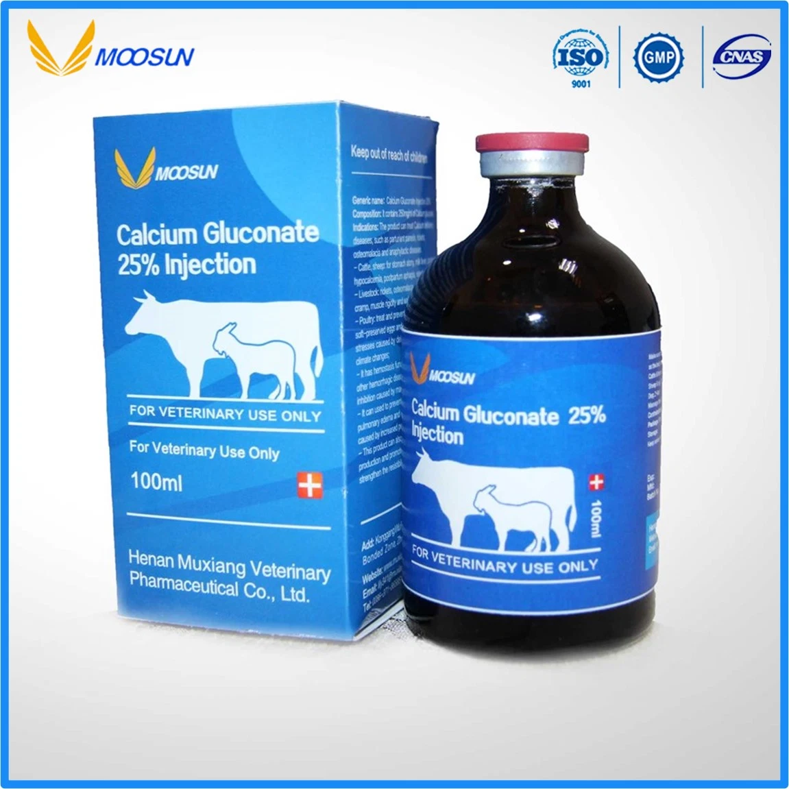 ISO Florfenicol GMP Medicamentos Veterinarios de inyección de un 10% para el animal