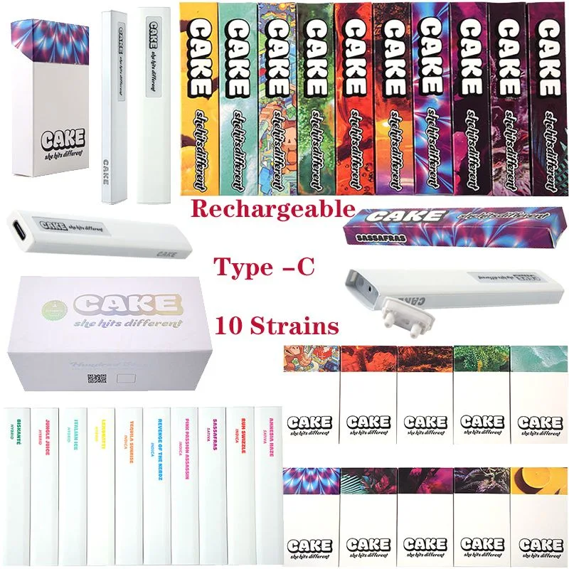 Wholesale/Supplier Disposable/Chargeable vape C Akes Disposable/Chargeable Device 1 Ml Empty Thick Oil Pod Cartridge Atomizer Rechargeable C Ake-5 Dispo Vape C Ake Bars with 20 Strains