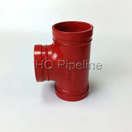 FM/UL Listed Grooved Fittings Casting Iron Tee Pipe Fitting