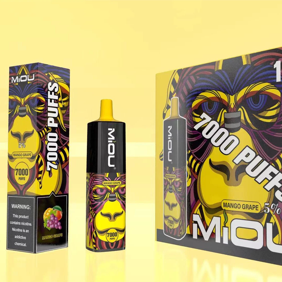 Waspe Miou 7K de calidad premium dispositivo desechable de los pods de los cigarros 15ml Podómetro rellenado vs Elf Randm Tornado 7K Hits Rechareable batería Barras de Puff 7000puffs