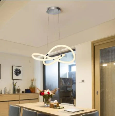 Modern Decorative Lamp Modern Kitchen Room LED Linear Warm Chandelier Pendant Light