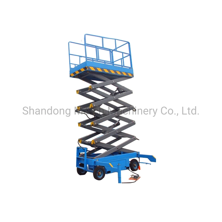 Outdoor Manual Scissor Lift Mobile Electric Aerial Lift Work Platform