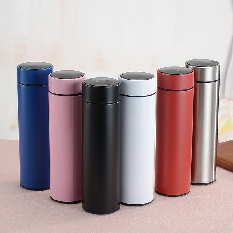 2023 Infuser Smart Water Bottle Stainless Steel Tumbler Digital Vacuum Flasks Promotional Business Gift