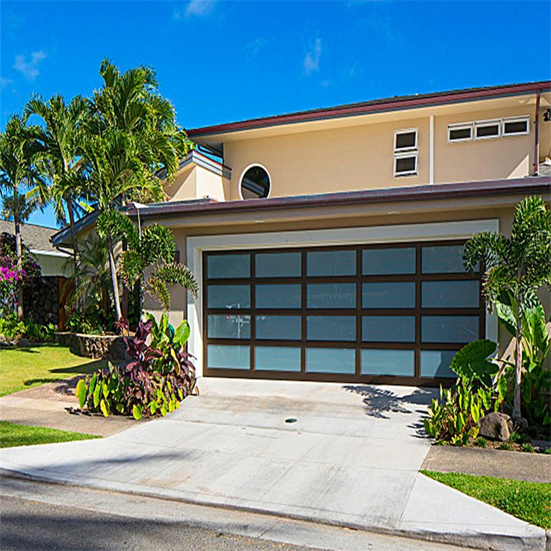 Aluminum Alloy Frosted Glass Electric Modern Combined Automatic Garage Door