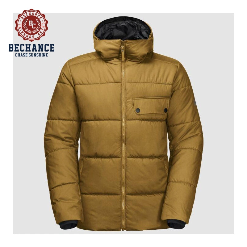 Bechance Outer Wear for Men Hood Jacket Filled with Polyester