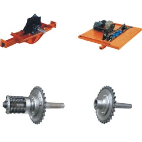 Système de convoyeur aérien pour ligne de peinture automatique par revêtement en poudre.