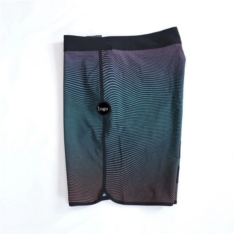 Custom Logo Breathable Men's Swim Trunks Quick Dry Swim Shorts Beach Pants with Pockets