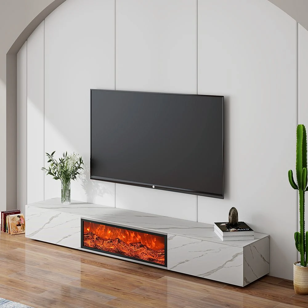 Modern Light Luxury Fireplace TV Stand