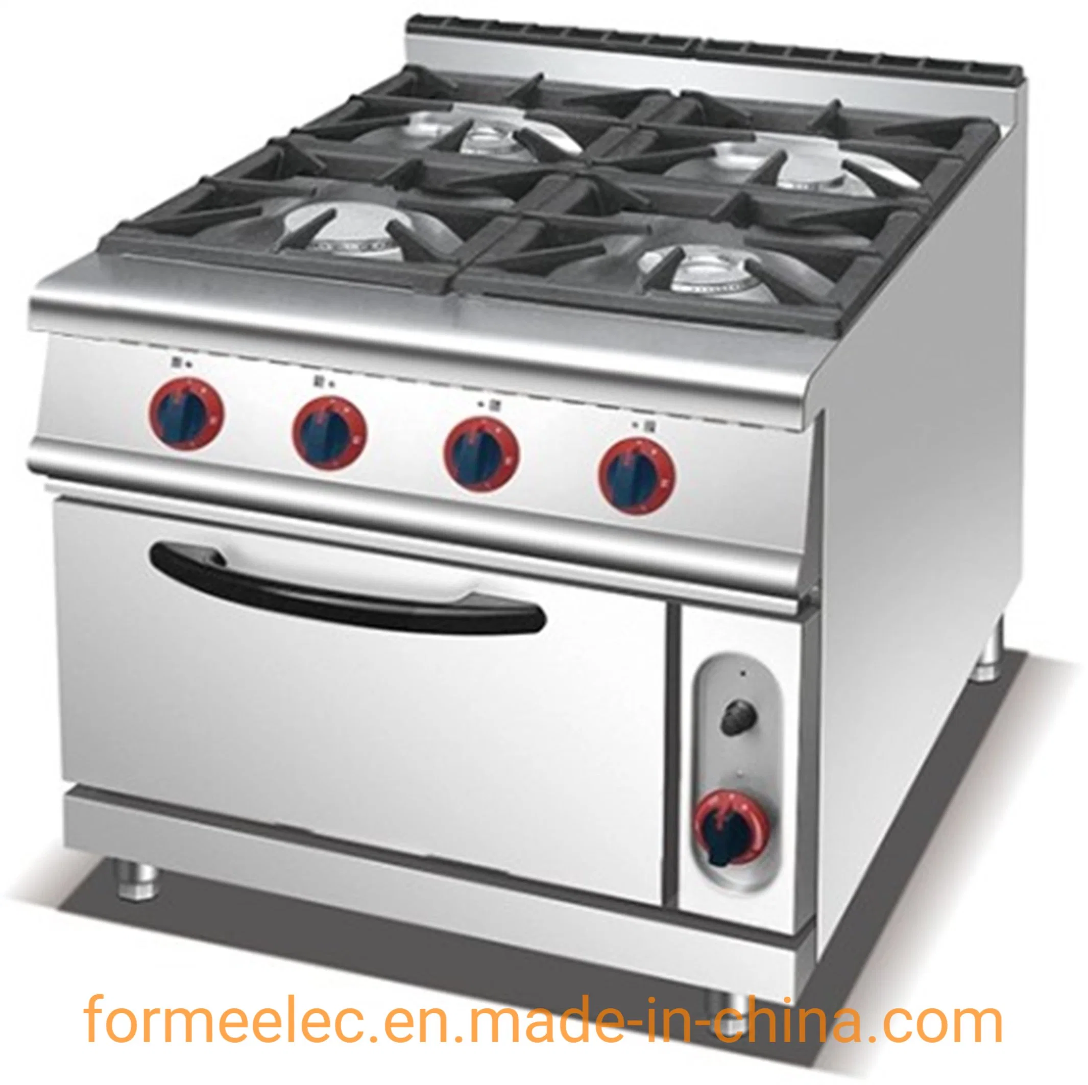 Aparato de Cocina occidental la combinación de Gas Horno 4 quemadores hornillo de gas con el gabinete