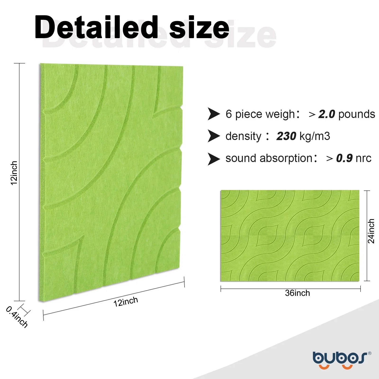 Bubos 3D Wall Acoustic Diffuser Carved Polyester Acoustic Panel for Decorative Walls