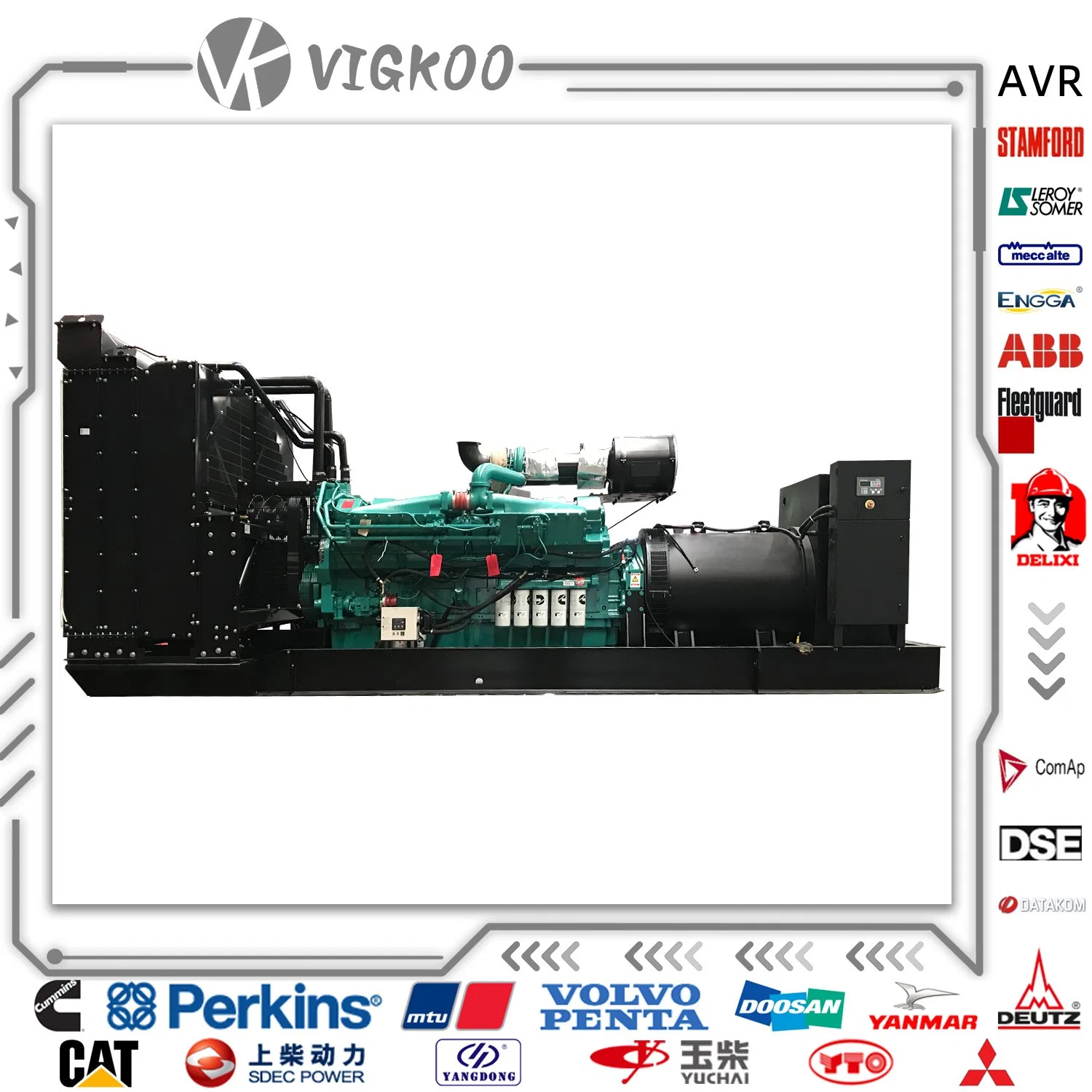 Alimentation électrique de type ouvert à 4000KW 10 kVA Groupe électrogène Diesel