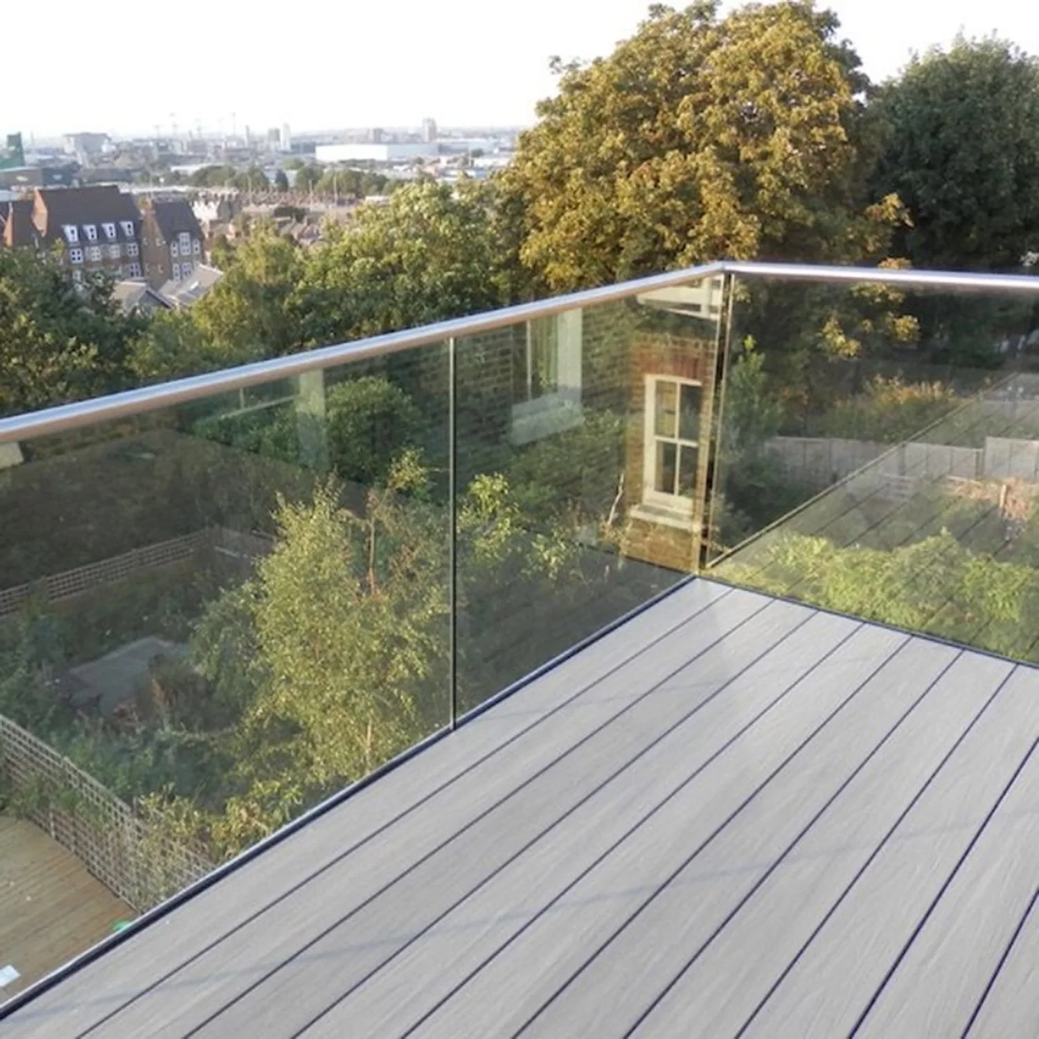 in-Floor Embedded Terrace Balcony Frameless All-Glass Fence