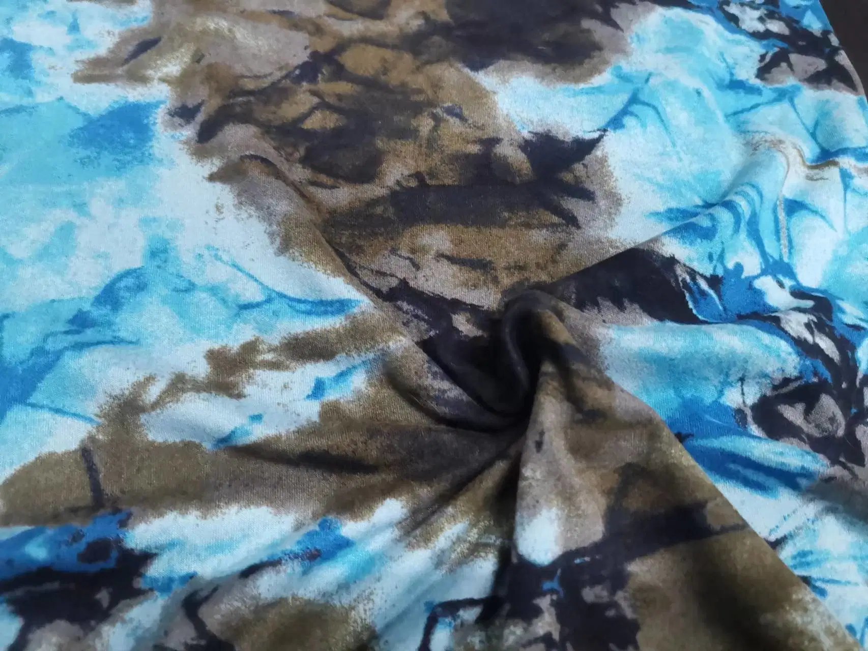 Mianguantex Low Price Customized DTY Brushed Tie Dyed Style Ladies Dress Making Fabric for Print