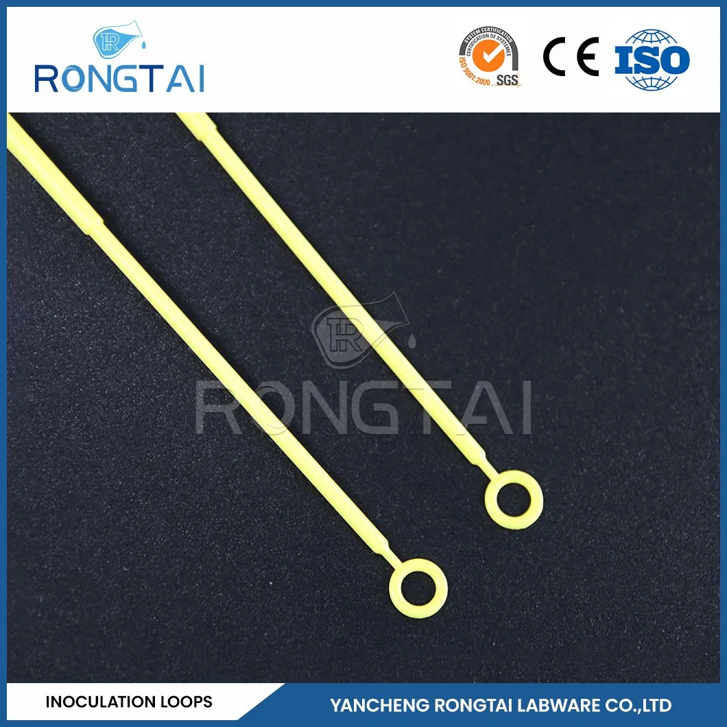 Rongtai Medical Hospital Consumables Factory as Disposable Plastic ABS Sterile Inoculating Loops Inoculation China 1UL 10UL 10UL+1UL Inoculating Loop and Needle