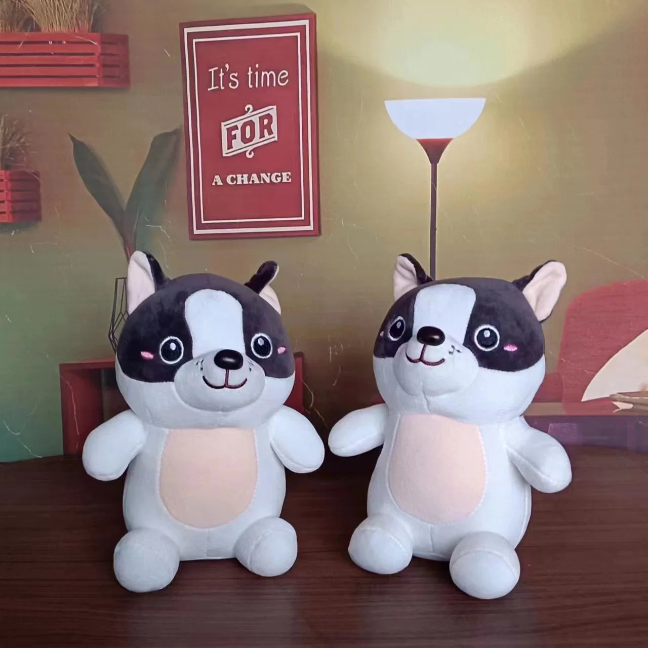 Black & White Dog Hot Sale Plush Toys Custom Plush Toys