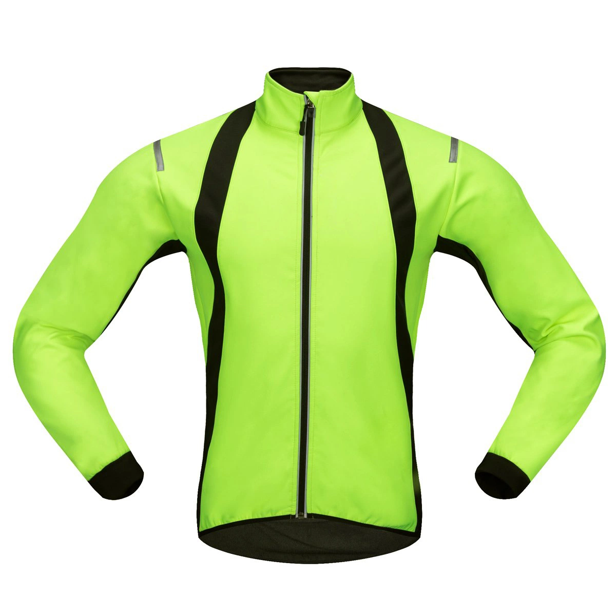 Los hombres de fieltro personalizados/reflectante de color verde Hi Vis anorak invierno marcha/Bicicleta/Bicicleta chaqueta