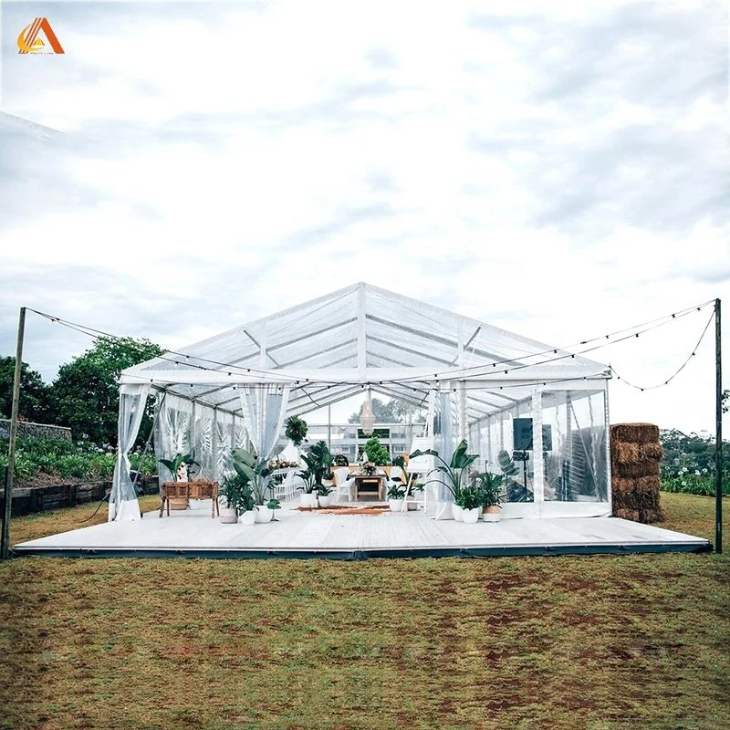 10x30m tienda de bodas con cubierta de PVC traslúcido