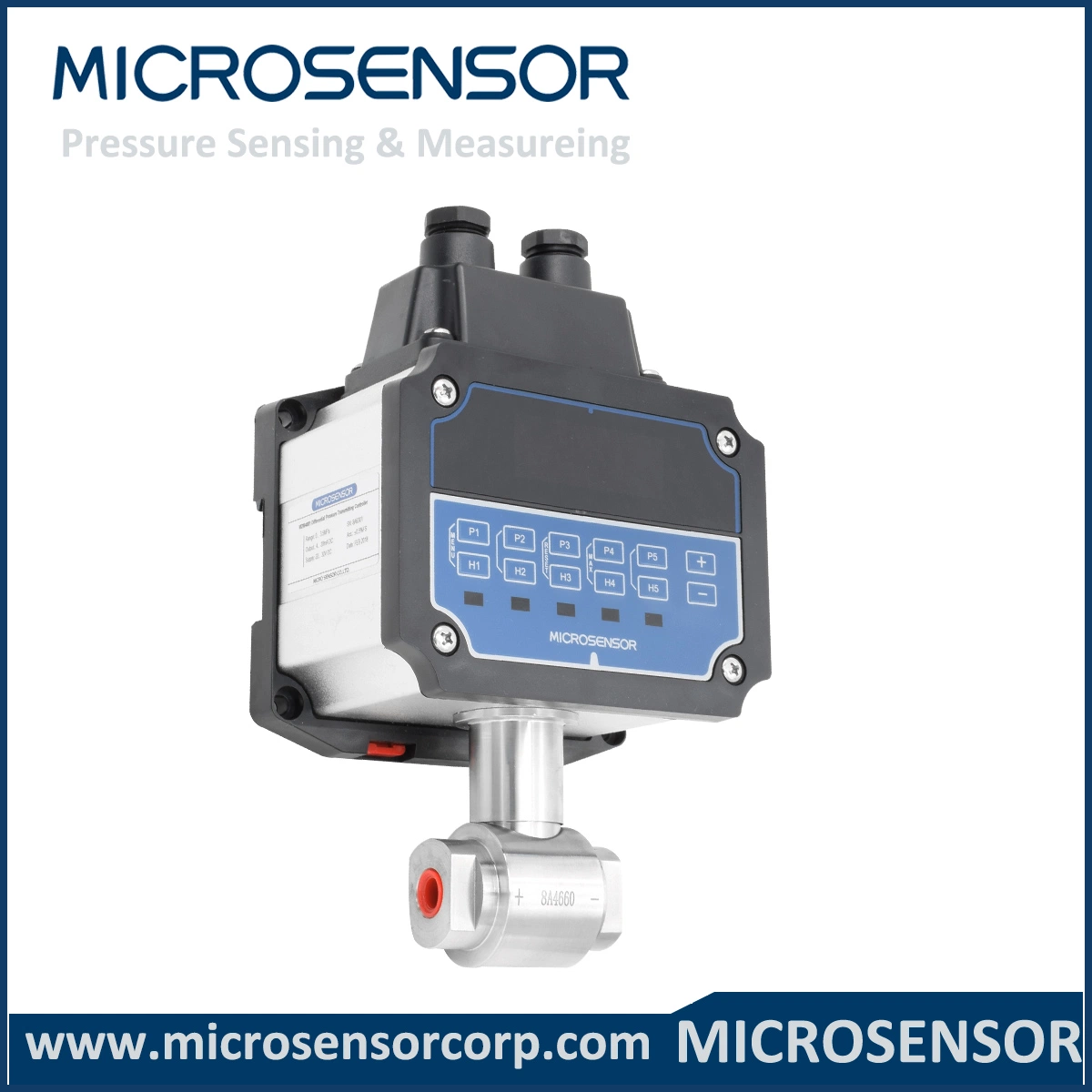 Contrôleur de transmetteur de pression différentielle intelligent 35Kpa 4~20mADC avec affichage LED numérique MDM4881