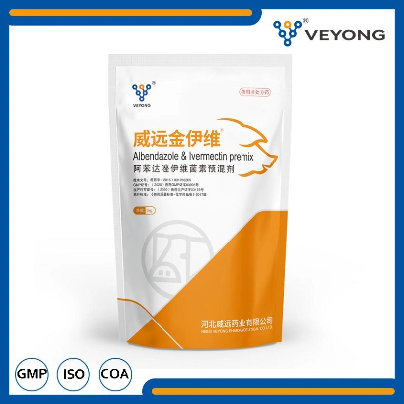 Pharmaceutical Medicine Veterinary Drug Fenbendazole + Ivermectin Premix for Poultry Feed