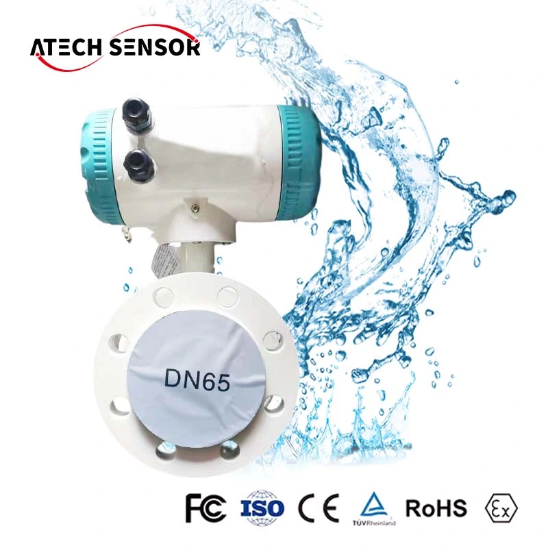 PTFE Water Flow Sensor Flowmeter Sensor DN 40 RS232 RS485 Verticaal Gemonteerd Water Displacement Flow Meter