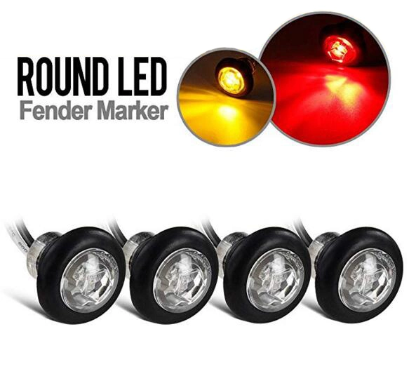 3/4" Pentagon Shape LED Side Marker Light Truck Trailer Side Marker Light