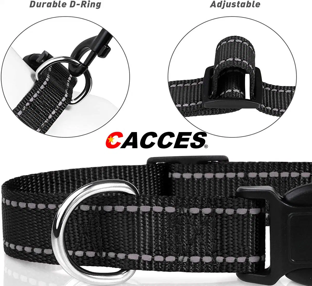 Colares Cacces para coleira de cabeça, coleira para cão no-Pull, perfeita para treino de trela e arnês, para os animais de puxar coleiras de oferta para animais de estimação gola macia e ajustável