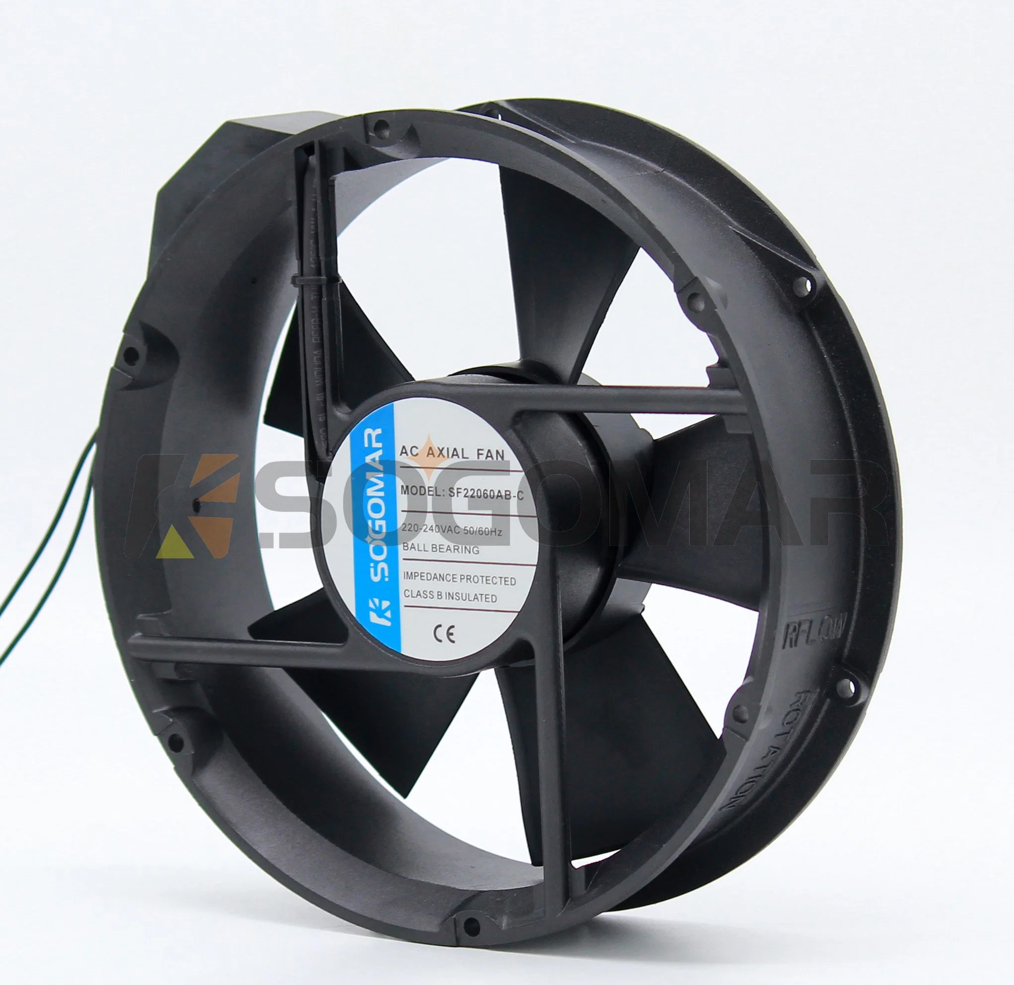 220X60mm Axial Fan with Capacitor Run Induction Motor