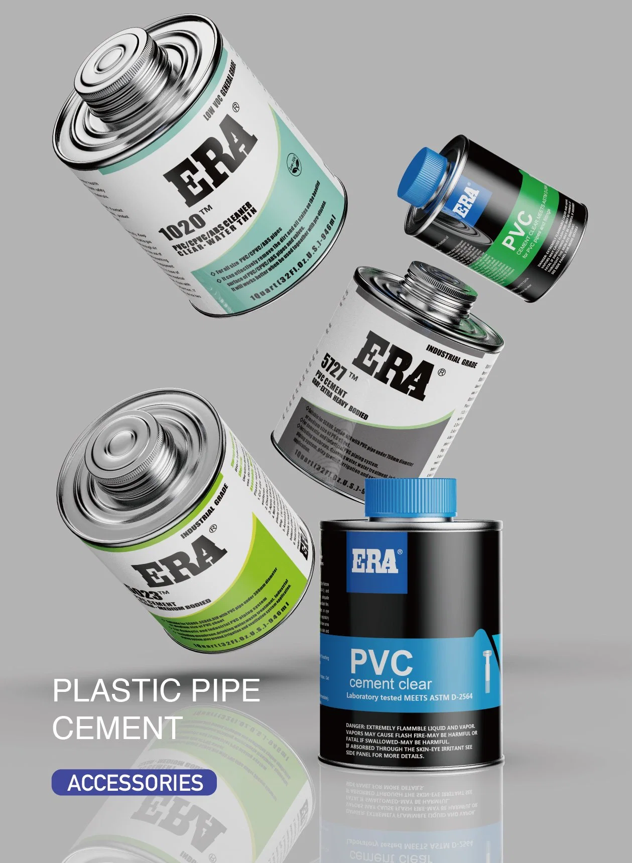 Clear UPVC / PVC L-6373 Pipe Cement Plastic Piping System Glue