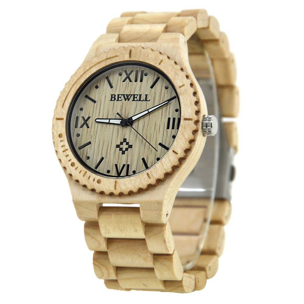 Ready to Ship Bewell Ebony Wooden Watches Men Luxury Miyota Quartz Watch