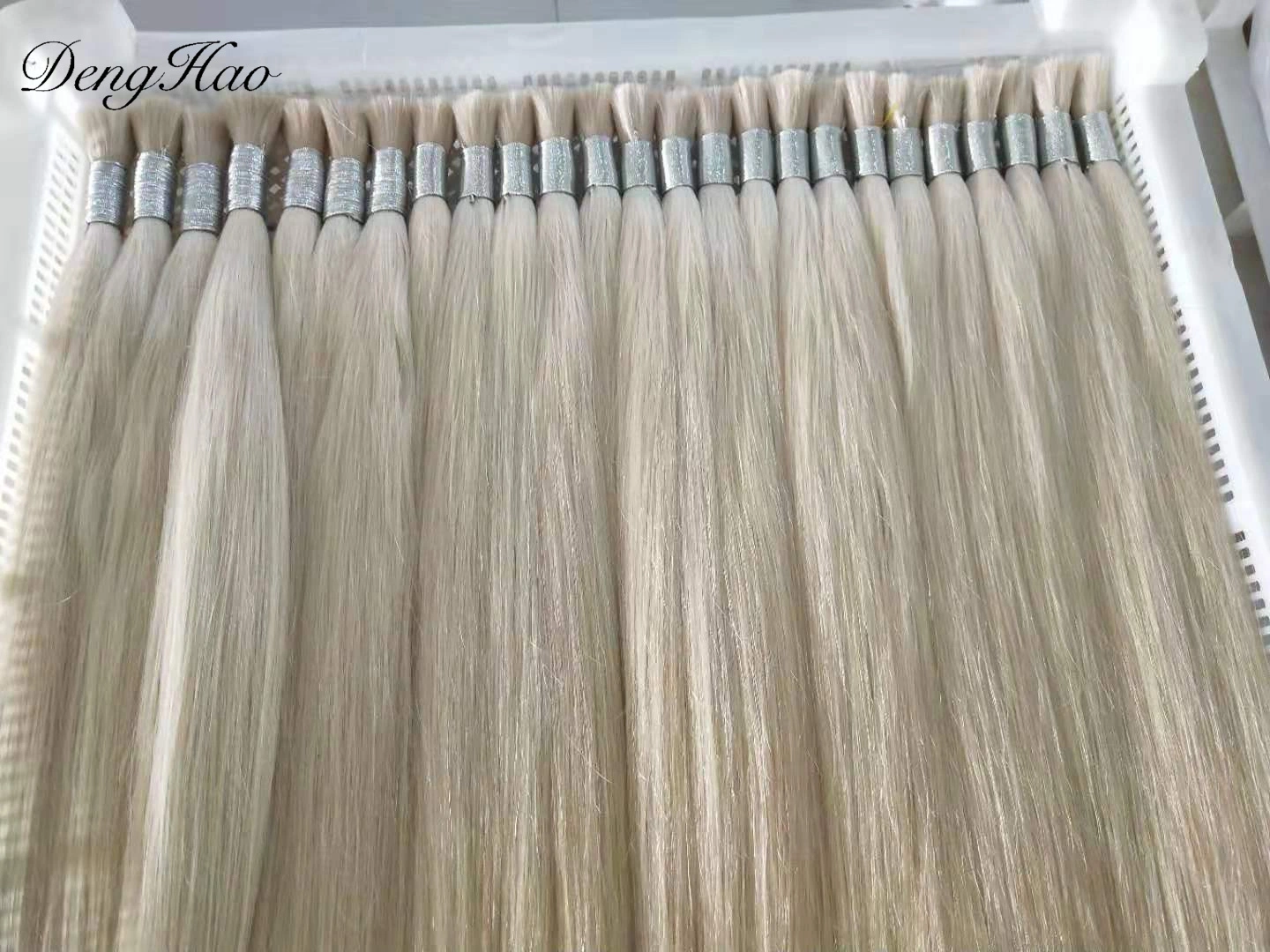 Double Drawn High quality/High cost performance  100% Remy Virgin Human Hair Bulk Hair Extension