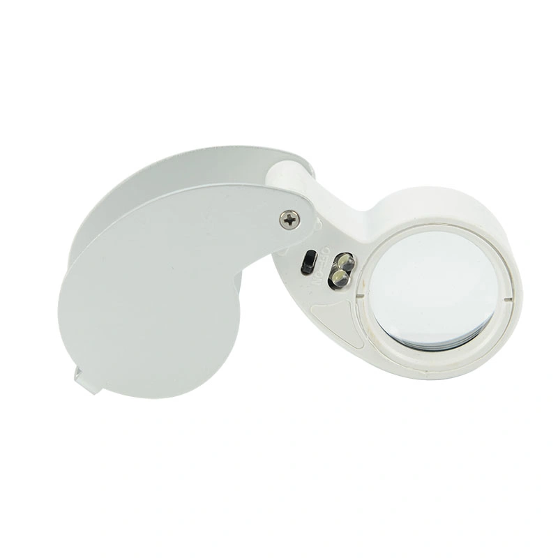 LED Folding Jewelry Magnifying Glass Aluminum Alloy Plastic Acrylic Optical Lens Magnifier