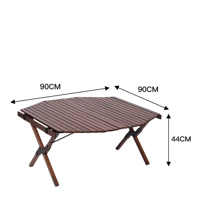 Mountainhiker Outdoor Furniture Picnic Modern Removable Wooden Foldable Camping Egg Roll Table