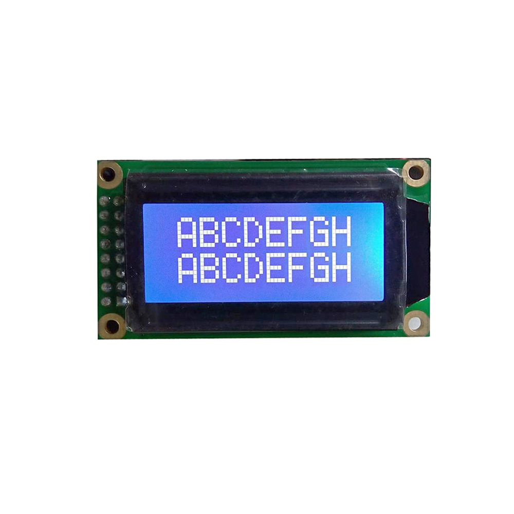 5V carácter de produto padrão monocromático de 3,3V 8X2 Visor LCD de Espigas