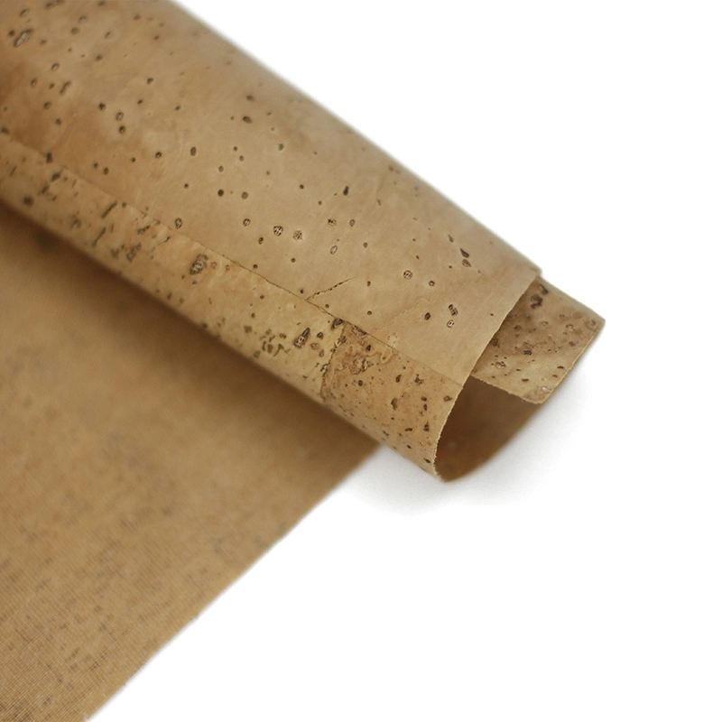 Cork Leather Design Wood Grain Imitation Vinyl Faux Leather Fabric Sheet