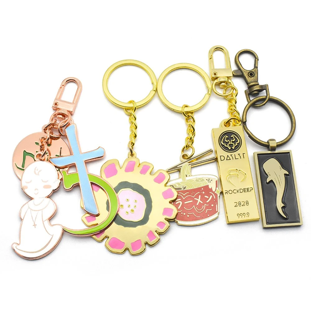 China Manufacturers Zinc Alloy Keychain Custom Personalized Soft Hard Enamel Keychain