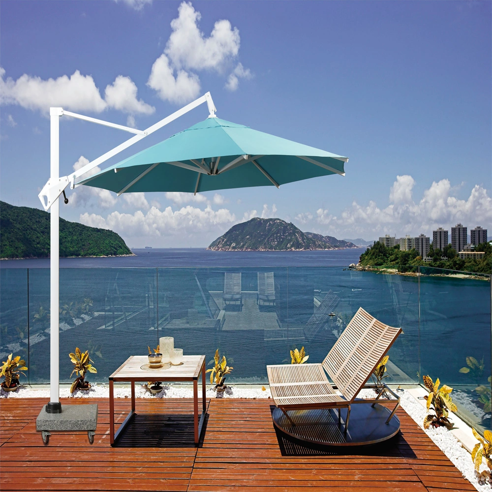 Cheap Wholesale Beach Pool Luxo cantilever mobiliário exterior Parasol Guarda-chuva