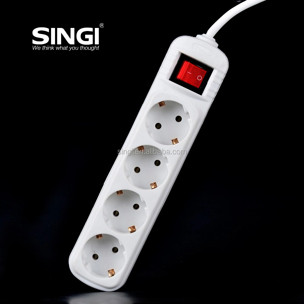 أفضل بيع التأجيج 4 قانغ Smart Plug Socket ألمانيا مقبس تمديد شريط الطاقة