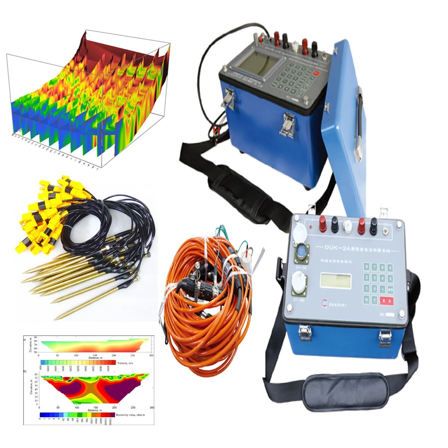 Instrument de relevé de résistivité géographique pour l'exploration géophysique, détecteur d'eau souterraine équipement géophysique compteur de résistivité