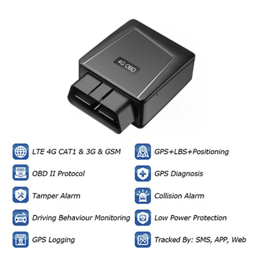 4G LTE FDD Vehicle Car OBD GPS Tracker Tracking Device OBD2 GPS Tracker
