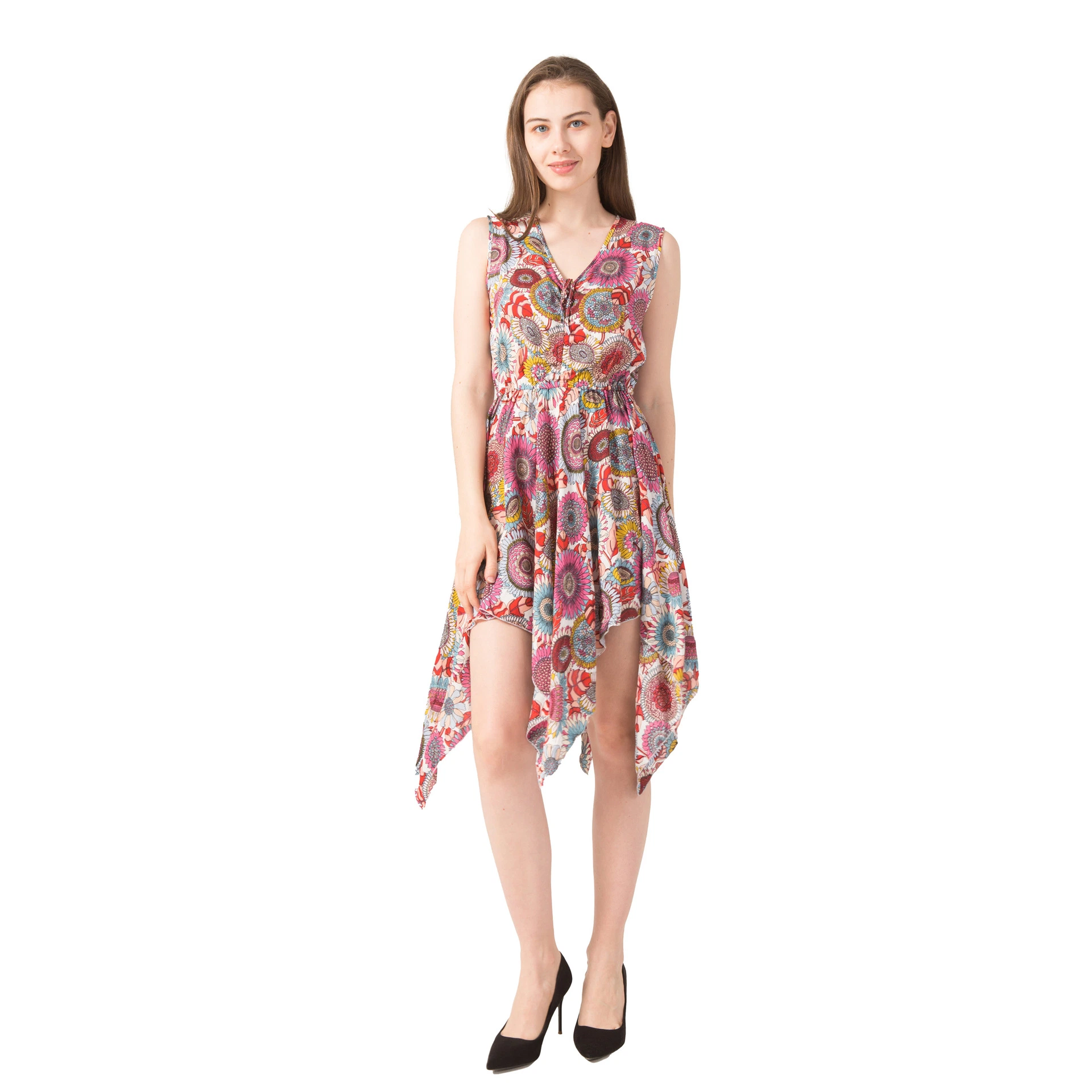 Floral Print Fashion Summer Women Dress Casual Dress Elegant Beach Bohemian Ladies Dresses