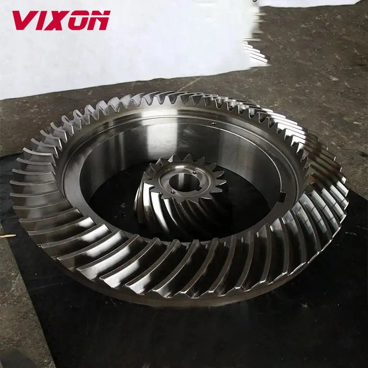 Large Alloy Steel Ring Wheel Skidder spiral Pinion for Cone Crusher