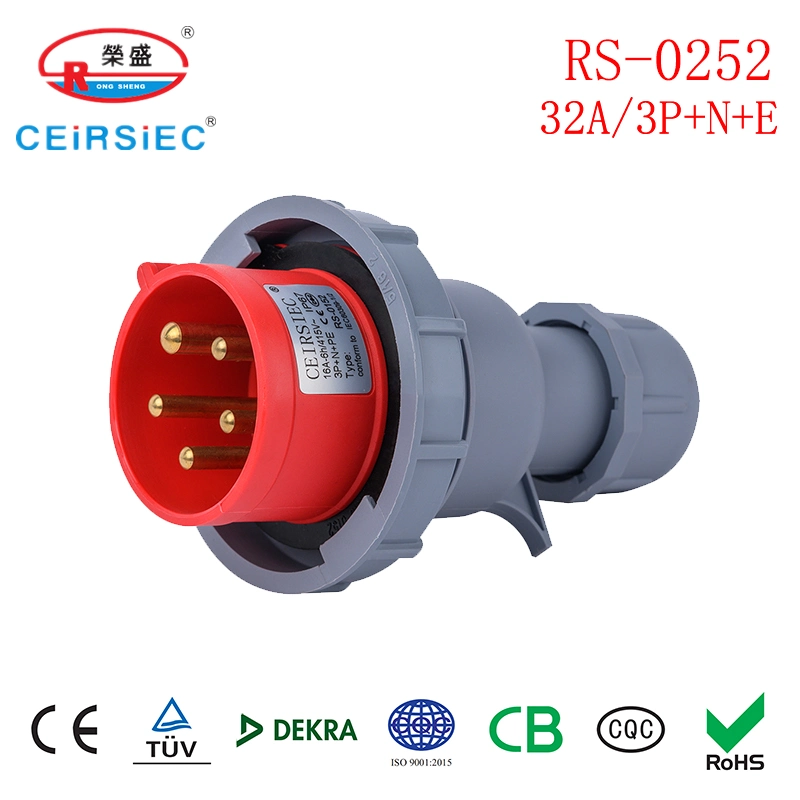 32A Industrial Connector with High quality/High cost performance for European Standard 3p+N+E in-Line Socket Hot Sale Socket