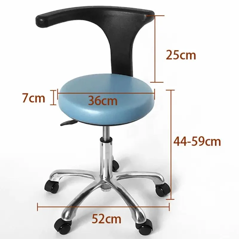 Dntal Hocker Medical ergonomische PU-Leder Sitz Arzt Stuhl Assistent Stuhl mit verstellbarer Rückenlehne New Swivel Design Dentist