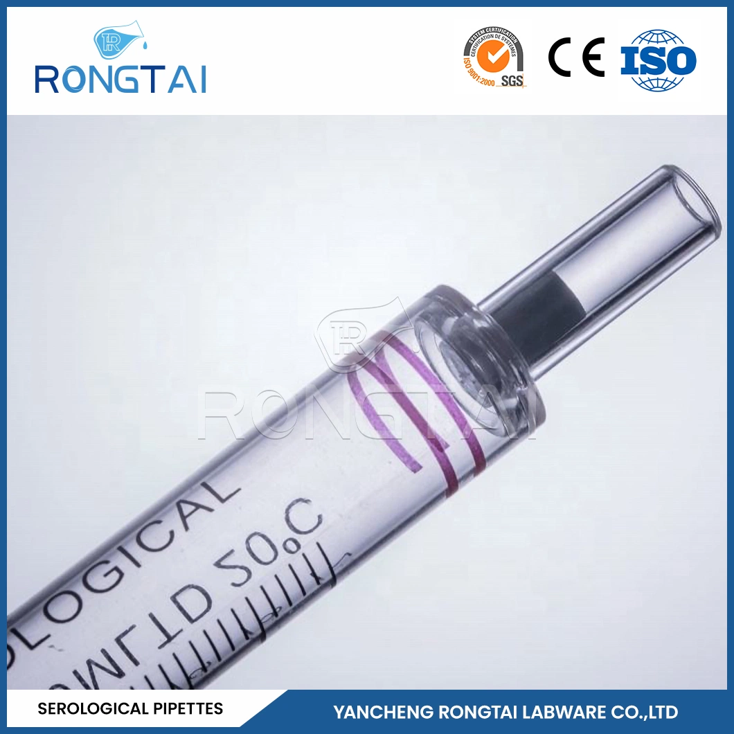 Rongtai Lab Plastic Disposable Sterile Serological Pipette Manufacturing PS Best Serological Pipette China 25ml 50ml 10ml Polystyrene Serological Pipette