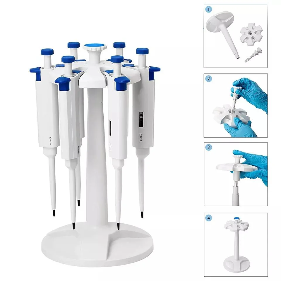 Lab Equipment Micropipette Holder Pipette Stand for Single Multi-Channel Pipettors