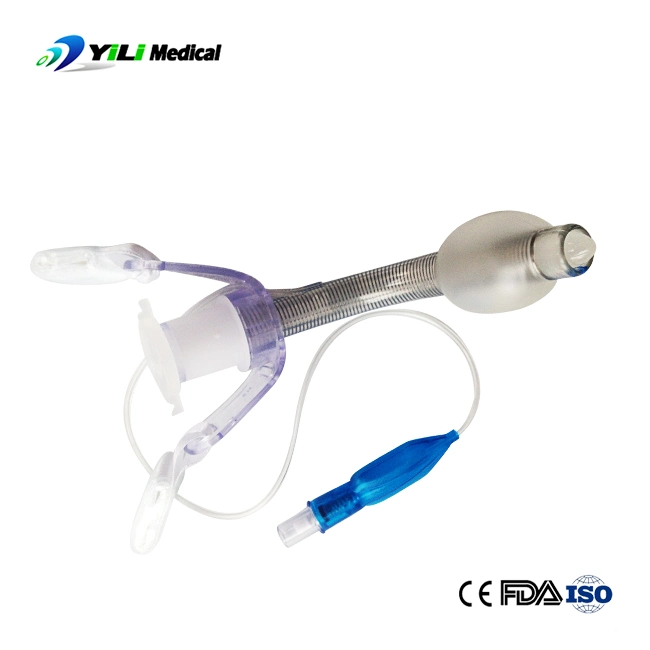 Tracheostomie-Schlauch Medizinisches Einweg-PVC-mit Manschettenverstärkung: Atmungs-Anästhesie-Produkt